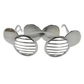 Parti Gözlük Plastik Camsız Panjur Minnie Şekilli Gümüş 14x6 cm thumbnail 1