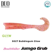 Duo Beach Walker Jumbo Grub Kuyruk 8cm S027 Bubblegum Glow (X5) - 1