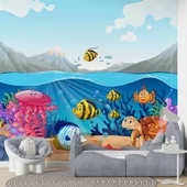 Deniz Altı Balık Duvar Kağıdı Baskı thumbnail 1