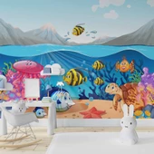 Deniz Altı Balık Duvar Kağıdı Baskı thumbnail 2
