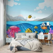 Deniz Altı Balık Duvar Kağıdı Baskı thumbnail 4