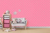 Pembe Noktalı Duvar Kağıdı Baskı thumbnail 4