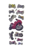 2'li Renkli Motor ve Araba Sticker - 2