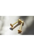 2'Lİ GOLD RENK 1,2 CM TOP BAŞLI PİERCİNG - 3