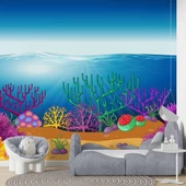 Deniz Altı Temalı Duvar Kağıdı Posteri Baskı thumbnail 1