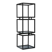 Vitale 3 Katlı Metal Raf Siyah 50x50x160 cm AK.WLT0504 - 1