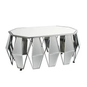 Vitale Geo Aynalı Orta Sehpa Silver 120 cm AK.WLT0464 - 1
