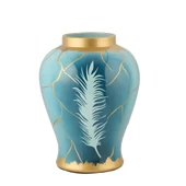 Vitale Plume Mavi Seramik Vazo 35 cm AK.WLT0536 - 1