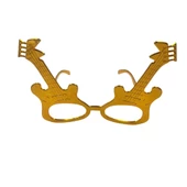 Parti Gözlük Plastik Camsız Gitar Şeklinde Gold 14x6 cm thumbnail 2
