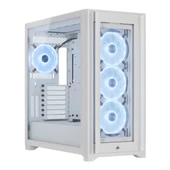 CORSAIR CC-9011233-WW iCUE 5000X RGB QL EDITION 4x120mm FAN DAHILI RGB KONTROLCU FULL TOWER SMART GAMING KASA BEYAZ - 1