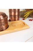 Ahşap 2 Bölmeli Yağdanlık Yağlık Stand Altlık & Sıvı Sabunluk Stand & Cam Şişe Altliği - 6