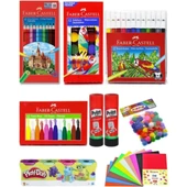 Anı Ofis Kırtasiye Okul Öncesi Kırtasiye Seti Kuru Boya Sulu Boya Keçeli Kalem Pastel Boya Pritt Ponpon Oyun Hamuru Ev - 1