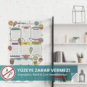 Renkli Haftalık Planlayıcı, Yazılıp Silinebilir Akıllı Kağıt, Sihirli Kağıt, Duvar Planlayıcı thumbnail 1