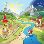 Masal Şehri Çocuk Odası Duvar Kağıdı Baskı thumbnail 5