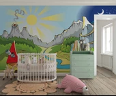 Masal Şehri Çocuk Odası Duvar Kağıdı Baskı thumbnail 2