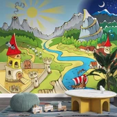 Masal Şehri Çocuk Odası Duvar Kağıdı Baskı thumbnail 3