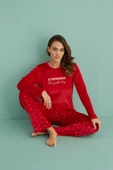 Gd Goldoremi 13309-3 Kadın Stronger Kadife Uzun Pijama Takım - 5