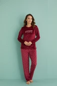 Gd Goldoremi 13309-5 Kadın Stronger Uzun Kol Kadife Pijama Takım - 1
