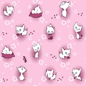 Pembe Kedili Çocuk Odası Duvar Kağıdı Baskı - 6