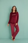 Gd Goldoremi 13309-5 Kadın Stronger Uzun Kol Kadife Pijama Takım - 3
