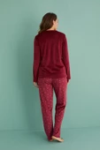 Gd Goldoremi 13309-5 Kadın Stronger Uzun Kol Kadife Pijama Takım - 8