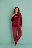 Gd Goldoremi 13309-5 Kadın Stronger Uzun Kol Kadife Pijama Takım - 4