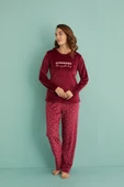 Gd Goldoremi 13309-5 Kadın Stronger Uzun Kol Kadife Pijama Takım - 2