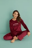Gd Goldoremi 13309-5 Kadın Stronger Uzun Kol Kadife Pijama Takım - 6