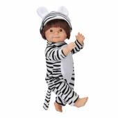 Dollz n More Bebelou Kostüm Partisi Bebeği 40 cm 26236 Zebra Kostümlü thumbnail 4