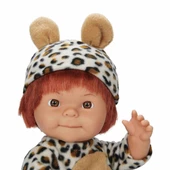 Dollz n More Bebelou Kostüm Partisi Bebeği 40 cm 26236 Leopar Kostümlü thumbnail 4