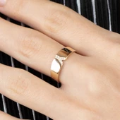 8 Ayar Altın Taşlı Harf Yüzük - 1