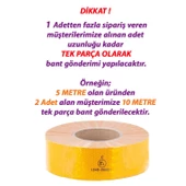 5 MT Reflektörlü Reflektif Fosforlu Araç Oto Kamyon Şerit Bant Tüvtürk Onaylı Düz Sarı İkaz Bandı thumbnail 3