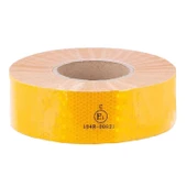 5 MT Reflektörlü Reflektif Fosforlu Araç Oto Kamyon Şerit Bant Tüvtürk Onaylı Düz Sarı İkaz Bandı thumbnail 5