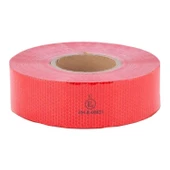 3 MT Reflektörlü Reflektif Fosforlu Araç Oto Kamyon Şerit Bant Tüvtürk Onaylı Düz Kırmızı İkaz Bandı thumbnail 5