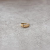 8 Ayar Altın Taşlı Harf Yüzük - 3