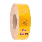 5 MT Reflektörlü Reflektif Fosforlu Araç Oto Kamyon Şerit Bant Tüvtürk Onaylı Düz Sarı İkaz Bandı thumbnail 4