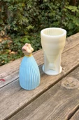 Elbiseli Kadın Silikon Mum Kalıbı - 4