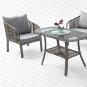 Capri Swing Artemis İkili Rattan Balkon Bahçe Takımı | Gri thumbnail 3