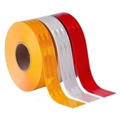 10 MT Reflektörlü Reflektif Fosforlu Araç Oto Kamyon Şerit Bant Tüvtürk Onaylı Düz Beyaz İkaz Bandı thumbnail 6