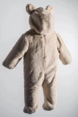 Ayıcık Kulaklı Peluş %100 Pamuklu Fermuarlı Kapişon Astar Kışlık Erkek Bebek Astronot Tulum Kozmonot - 9