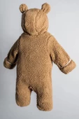 Zürafa Desenli Peluş %100 Pamuklu Fermuarlı İçi Astarlı Kışlık Erkek Bebek Astronot Tulum Kozmonot - 9