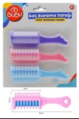 Saç Boyama Tarağı 3 lü 1 Paket Bubu Saç Boyama Tarak Pembe Mor ve Pembe Parlak Renkler Uygulaması Kolay thumbnail 1