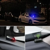 Alarm Araç İçin Caydırıcı Solar Şarj Olan Güçlü Yapışkanlı Işıklı Plastik Mini Sahte Alarm - 10