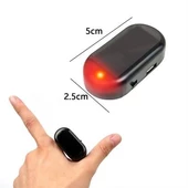 Alarm Araç İçin Caydırıcı Solar Şarj Olan Güçlü Yapışkanlı Işıklı Plastik Mini Sahte Alarm - 6