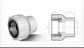 Ege Yıldız PPRC 40X1 1/4 Dişi Adaptör Gri - 1