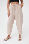 Krem Cepli Ayrobin Şalvar Pantolon - 6