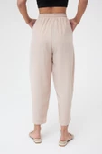 Krem Cepli Ayrobin Şalvar Pantolon - 4