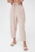 Krem Cepli Ayrobin Şalvar Pantolon - 7