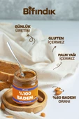 Bi Fındık Ballı Badem Ezmesi Katkısız Taze Çekim Doğal Sürülebilir Kahvaltılık %80 Badem Ezmesi 1 Kilogram - 2