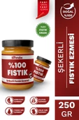Bi Fındık Şekerli Fıstık Ezmesi Katkısız Taze Çekim Doğal Sürülebilir Kahvaltılık %80 Fıstık 250 gram - 1